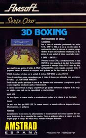3D Boxing - Box - Back Image