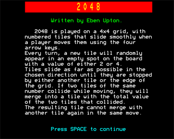 2048 - Screenshot - Game Title Image