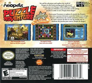 Neopets Puzzle Adventure - Box - Back Image