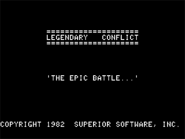 Legendary Conflict - Screenshot - Game Title Image