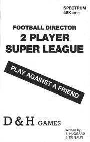 Football Director: 2 Player Super League - Box - Front Image
