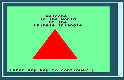 Chinese Triangle - Screenshot - Game Title Image