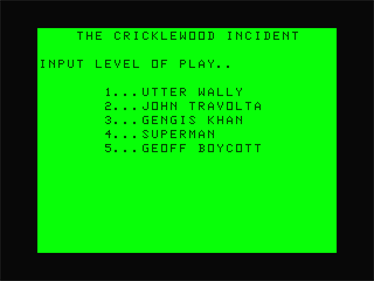 The Cricklewood Incident - Screenshot - Game Title Image