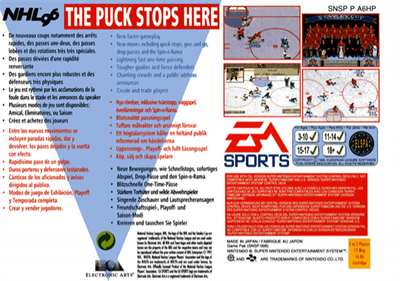 NHL 96 - Box - Back Image