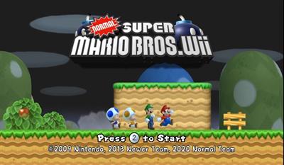 Normal Super Mario Bros Wii - Screenshot - Game Title Image