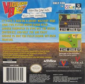 Vigilante 8 - Box - Back Image