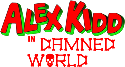 Alex Kidd in Damned World - Clear Logo Image