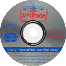 Reader Rabbit Personalized 2nd Grade - Disc Image
