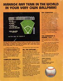 Computer Baseball - Box - Back Image