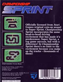 Championship Sprint - Box - Back Image