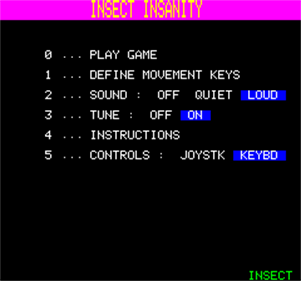 Insect Insanity - Screenshot - Game Title Image