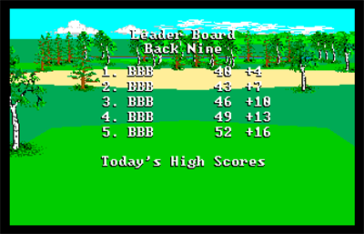 Leader Board Golf - Screenshot - High Scores Image