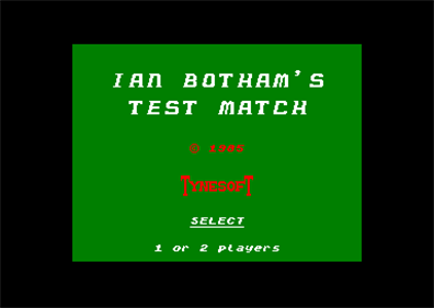Ian Botham's Test Match - Screenshot - Game Select Image