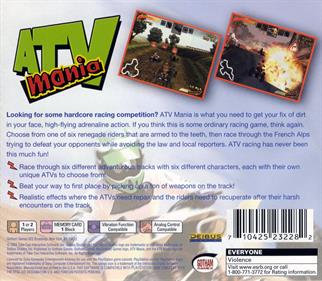 ATV Mania - Box - Back Image