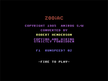 Zodiac - Screenshot - Game Title Image