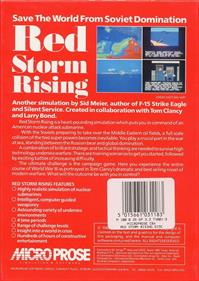 Red Storm Rising - Box - Back Image