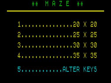3-D Maze (J.A. Steele) - Screenshot - Game Select Image
