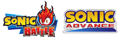 2 Games in 1: Sonic Advance + Sonic Battle - Clear Logo Image