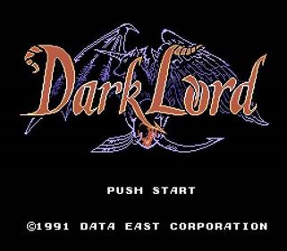 Dark Lord - Screenshot - Game Title