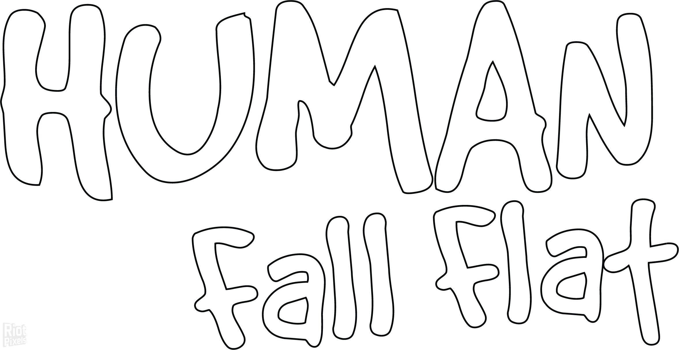 Half flat. Human Fall Flat логотип. Хуман Флат Флат. Хуман фал фат. Human Fall Flat шрифт.