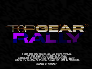 Top Gear Rally - Screenshot - Game Title Image