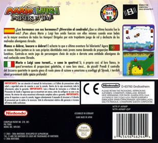 Mario & Luigi: Partners in Time - Box - Back Image