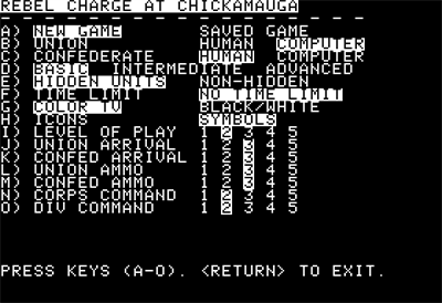 Rebel Charge at Chickamauga - Screenshot - Game Select Image