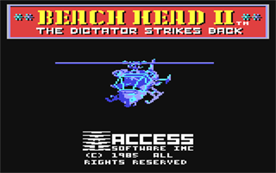 Beach-Head II: The Dictator Strikes Back - Screenshot - Game Title Image