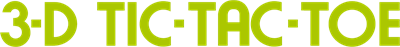 3-D Tic-Tac-Toe - Clear Logo Image