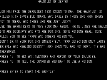 Gauntlet of Death - Screenshot - Game Title Image