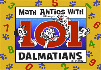 Math Antics with Disney's 101 Dalmatians - Screenshot - Game Title Image