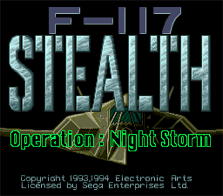 F-117 Night Storm - Screenshot - Game Title Image