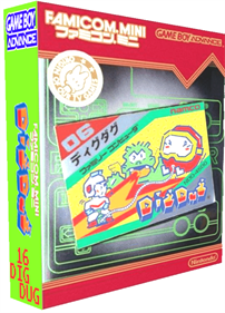 Famicom Mini: Dig Dug - Box - 3D Image