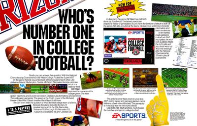 Bill Walsh College Football - Advertisement Flyer - Front Image