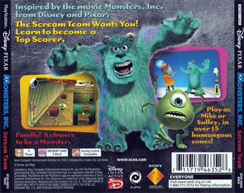 Disney-Pixar Monsters, Inc.: Scream Team - Box - Back Image