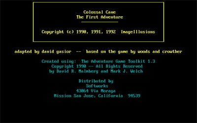 Colossal Cave: The First Adventure - Screenshot - Game Title Image