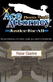 Phoenix Wright: Ace Attorney: Justice for All - Screenshot - Game Title Image