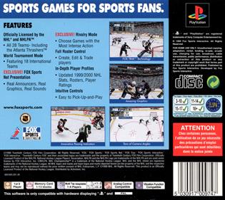NHL Championship 2000 - Box - Back Image