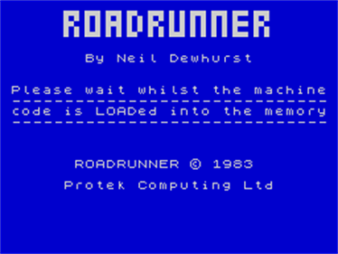 Roadrunner - Screenshot - Game Title Image