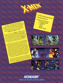 X-Men - Advertisement Flyer - Back Image