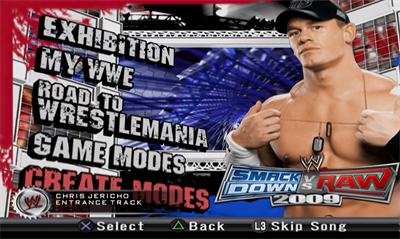 WWE SmackDown vs. Raw 2009 - Screenshot - Game Select Image