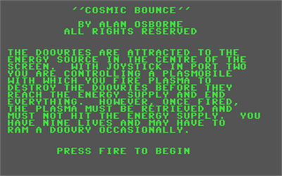 Cosmic Bounce - Screenshot - Game Title Image