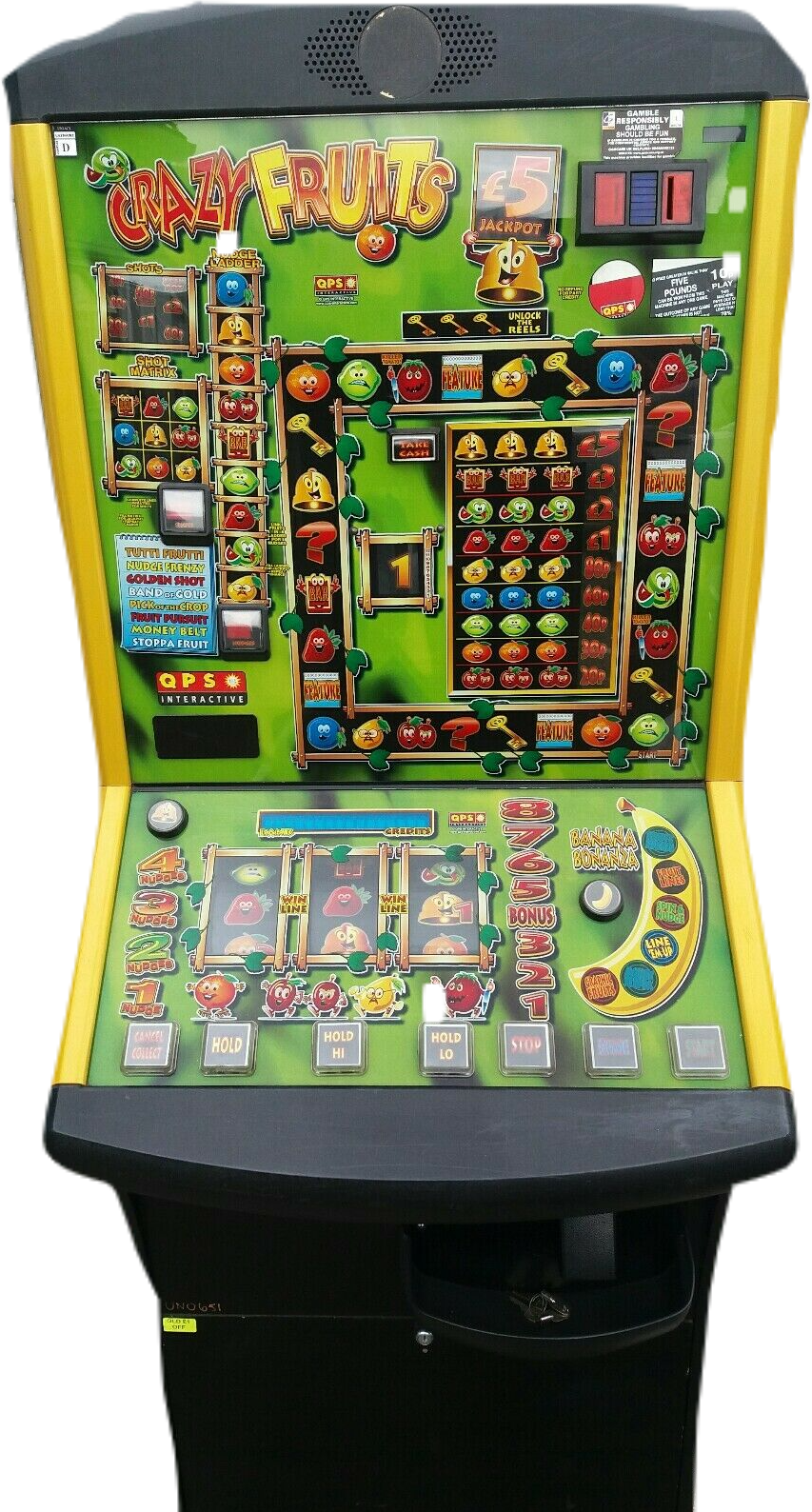 QPS Crazy Fruits Ad on  - The great big classic fruit machine hunt -  retro fruits found for sale