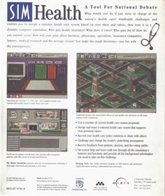 SimHealth: The National Health Care Simulation - Box - Back Image