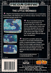 Disney's Ariel the Little Mermaid - Box - Back Image