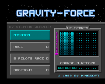 Gravity Force (1989) - Screenshot - Game Title Image