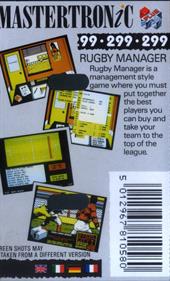 Rugby Manager - Box - Back Image