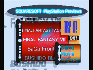 Final Fantasy VII Square Soft on PlayStation Previews - Screenshot - Game Select Image