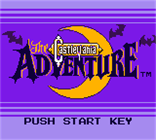 Castlevania: The Adventure - Screenshot - Game Title Image