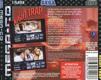 Night Trap - Box - Back Image